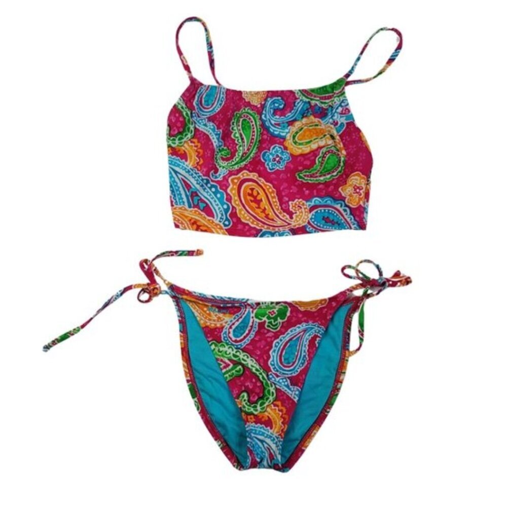 Lauren Ralph Lauren Paisley Two Piece Bikini Swimsuit